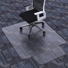 48" x 36" Home Office Chair Mat PVC Floor Studded Back with Lip For Pile Carpet