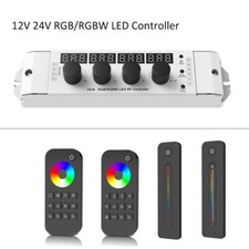 2.4G Knob RF LED Controller RGB RGBW Strip Wireless Remote Control Dimmer 12-24V