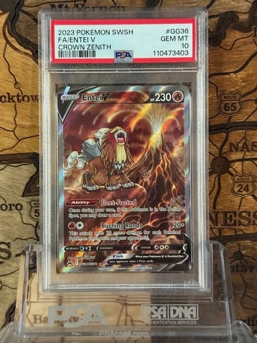 Entei V GG36/GG70 SWSH: Crown Zenith: Galarian Gallery Holo PSA 10
