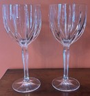 Set of 2 (TWO) Waterford Marquis Omega Vertical Cut 8.5” Crystal Wine Glass Gobl — photo 1