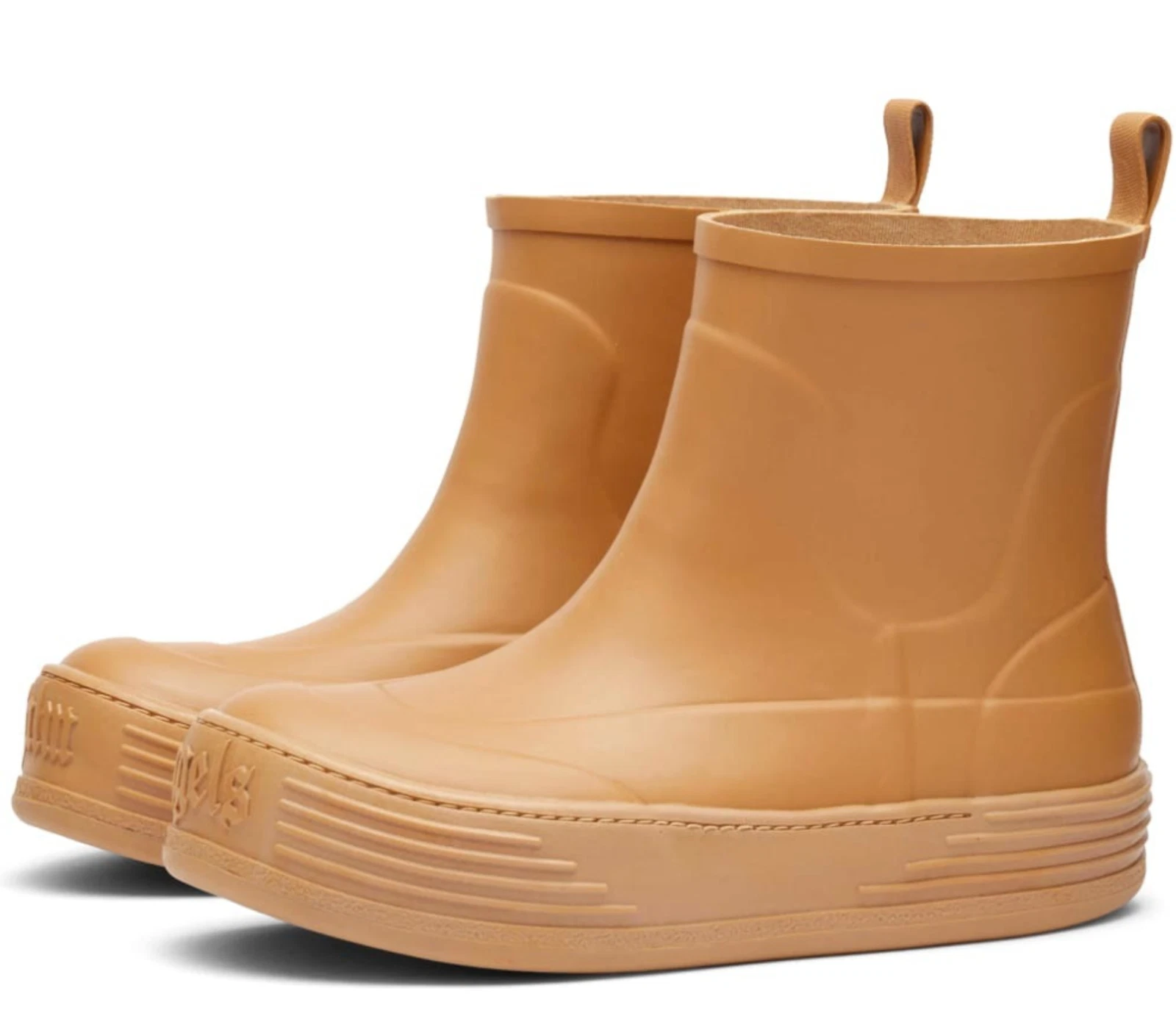 Palm Angels Rubber Snow Beige Round-Toe Boots Size 38 (5M)