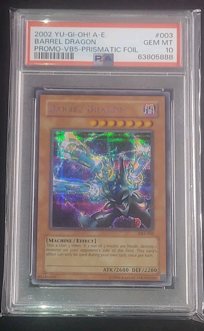 YU-GI-OH! PSA 10 VB5 Prismatic Rare Barrel Dragon