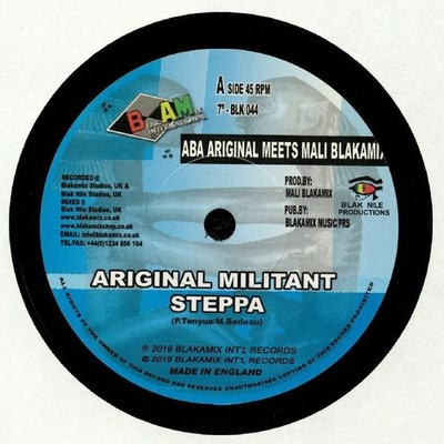 ABA ARIGINAL meets MALI BLAKAMIX - Ariginal Militant Steppa - Vinyl (7'')