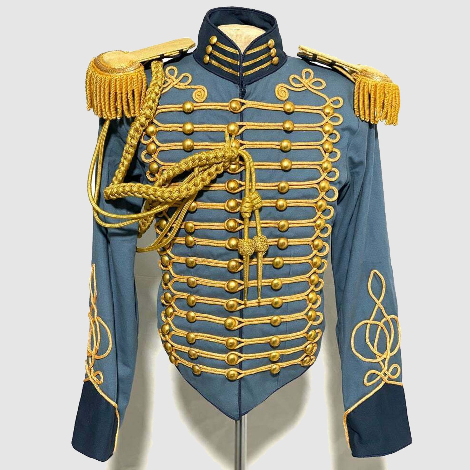 Men's General Ceremonial Gold Braiding Hussar Jacket, Only Jacket For Sale - second product detail image