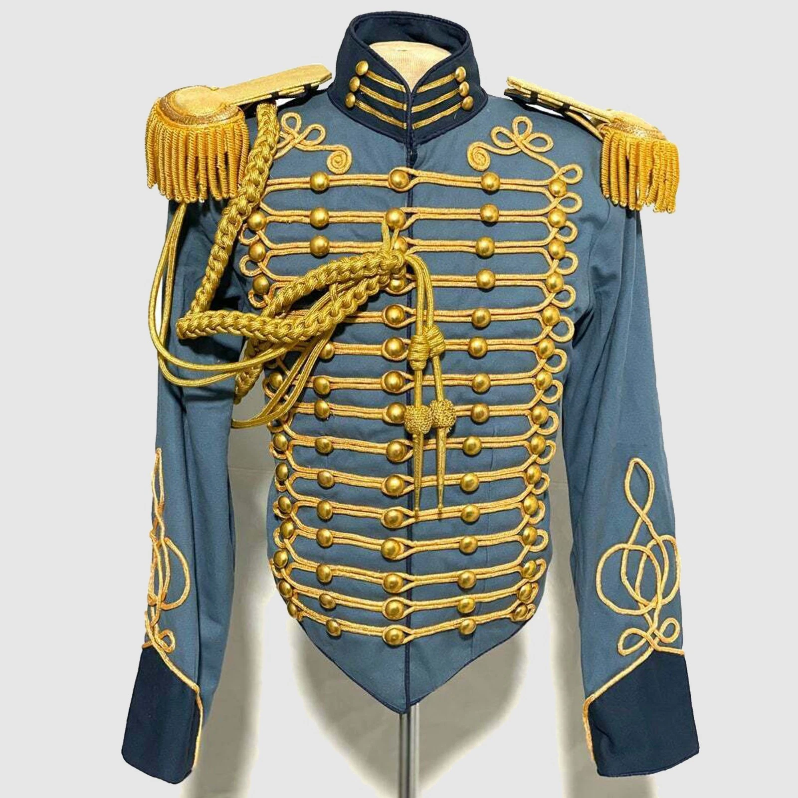 Men's General Ceremonial Gold Braiding Hussar Jacket, Only Jacket For Sale image 2