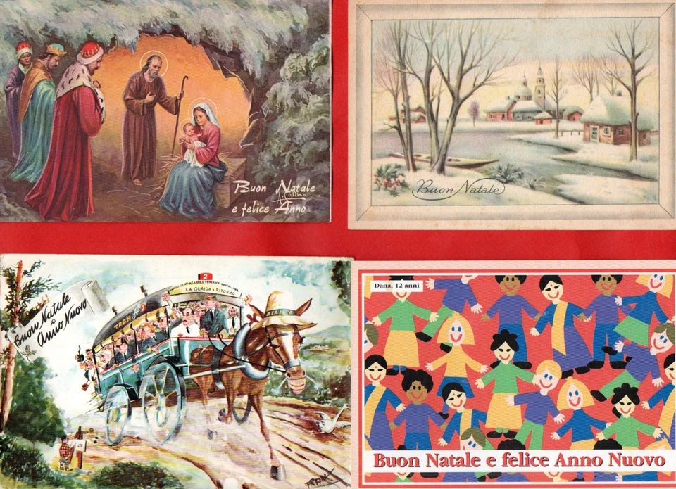 BUON NATALE - AUGURALE LOTTO 50 CARTOLINE FG VINTAGE - vedi foro e descrizione - Immagine 2 di 4