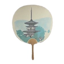 Wood Handle Japanese Paper Fan