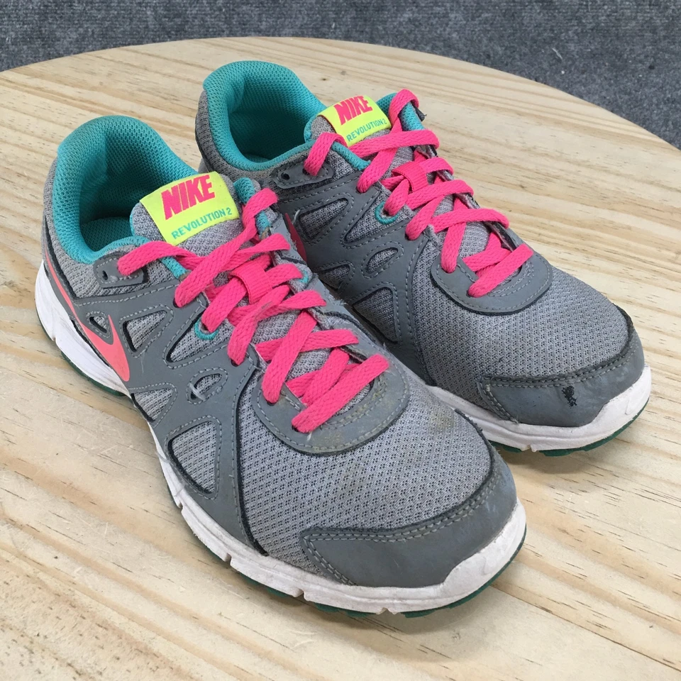 Nike Zapatos Juveniles 5 Revolution 2 Tenis Gris Con Cordones Punta Redonda Deporte 555090-008 Foto 3 de 4