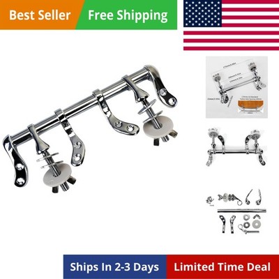 Toilet Seat Hinges - Chrome Finish, 140mm Hole Distance, Easy Install, Replaceme