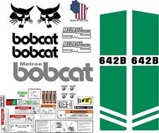 642B  Premium Replacement decal sticker kit Fits bobcat 642B skid steer loader.