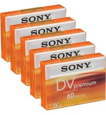 Sony Mini DV Premium 60 Minute Cassette Tape DVM60PRL - 5 Pack