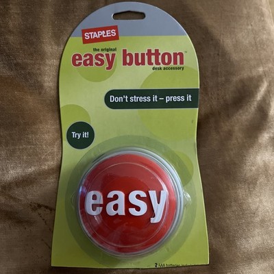 STAPLES EASY BUTTON THAT WAS TALKING OFFICE GIFT COLLECTOR ITEM ORIGINAL ENGLISH