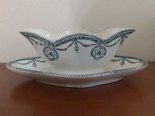 Sauciere Faïence Terre De Fer Salins R Et A , 1900