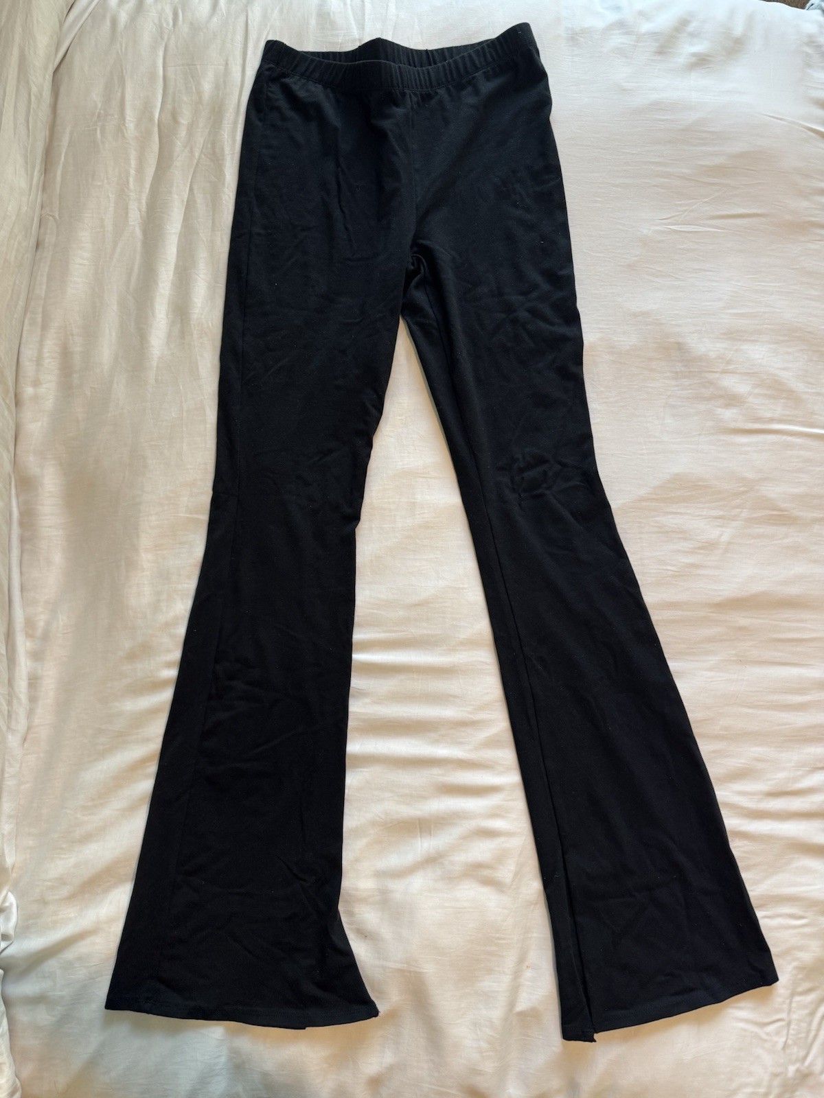 Custom Flared Rick Owens Style Carmen Leggings, Black Leg Warmer Leggings