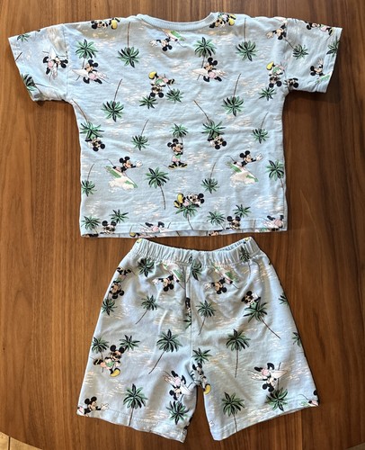 Disney Junior Mickey Mouse Azul Hawaiano 2 Piezas Pantalones Cortos Conjunto de Terry Francés Talla 6 - Imagen 10 de 14