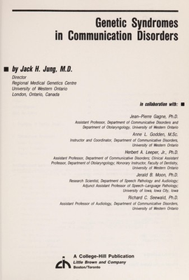 #ad Genetic Syndromes in Communication Disorders $125.00