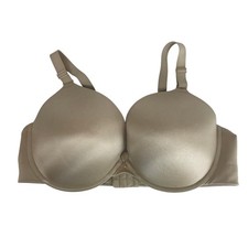 Cacique Boost Plunge Bra 44DD Tan Beige Underwire Padded Seamless Plus Size