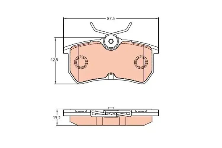 Brake pads GDB2140 TRW for FORD FIESTA Saloon FIESTA VI FIESTA VI Van
