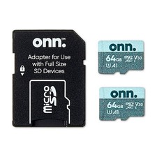 onn. 100131767 64 GB microSDXC U3 Memory Card, 2 Pack