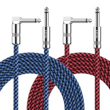 10FT 2 Pack Instrument Cable - Electric Guitar Bass Guitar Cable with Right...