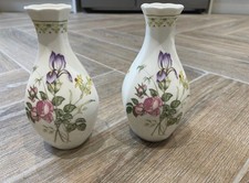 Two Royal doulton bud vase Camilla c 1990 H5185 5 1/2 inches tall