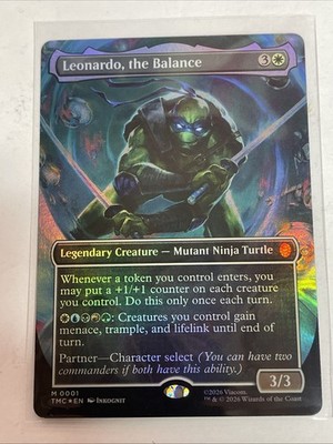 Leonardo, the Balance (0001) (Borderless) Commander: TMNT Foil Mythic