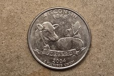 2004-D Wisconsin State Quarter 25C Extra leaf(low leaf)