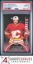 2021 UPPER DECK CANVAS #C221 MATTHEW PHILLIPS RC YOUNG GUNS PSA 10