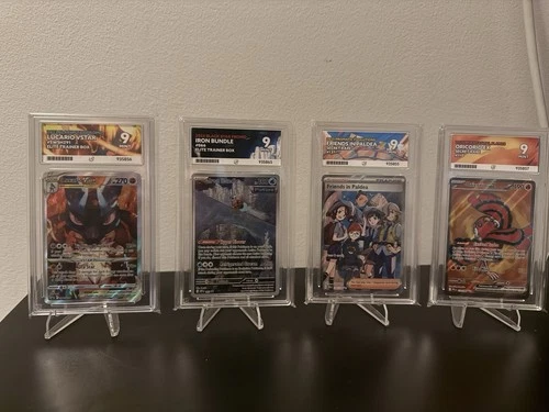 Set of 4 Ace Graded Mint 9 Pokemon Cards English