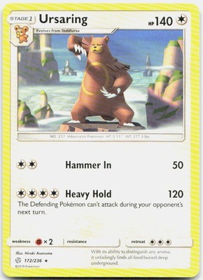URSARING 172/236 R COSMIC ECLIPSE POKEMON LP