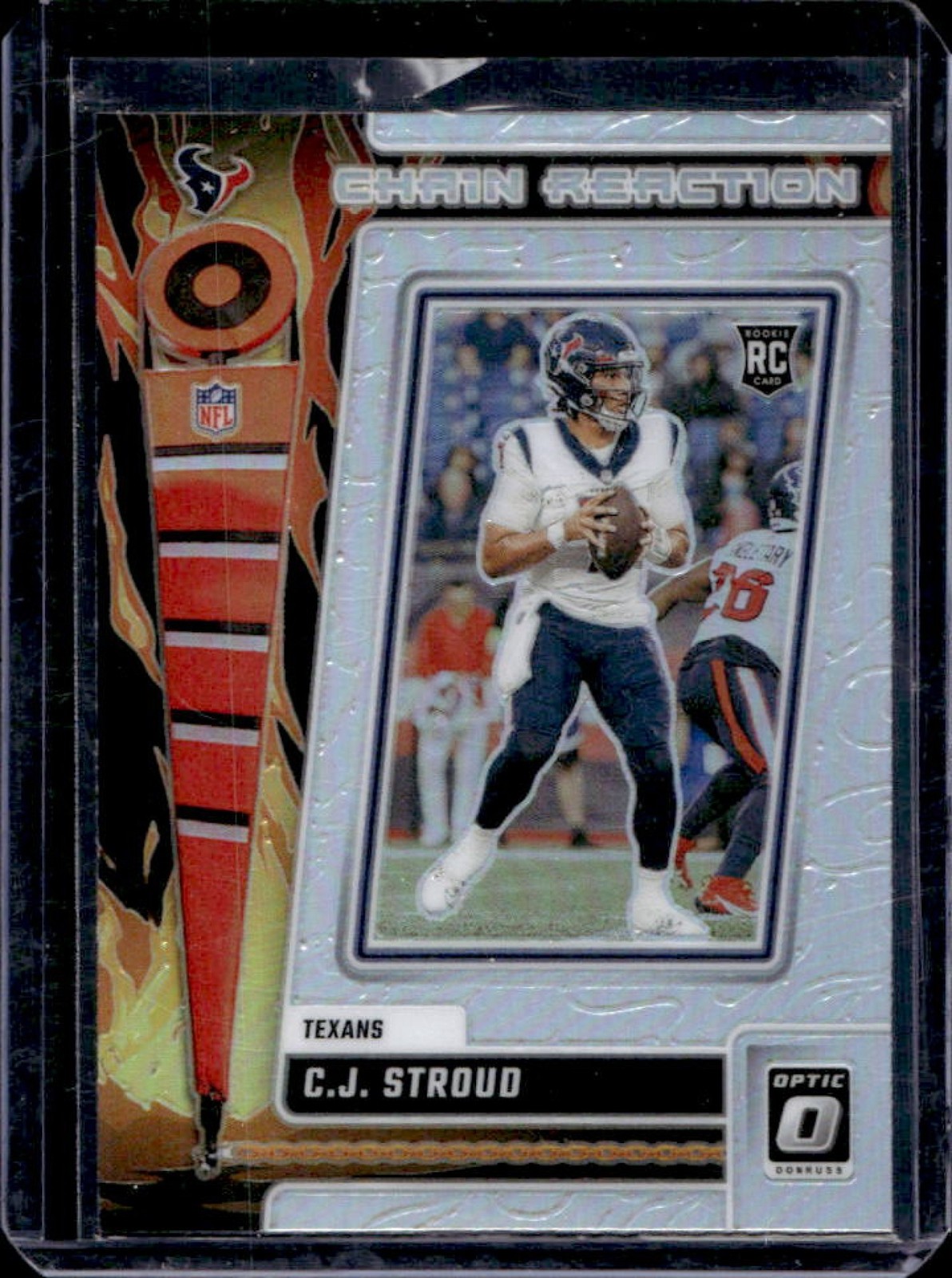 2023 Donruss Optic CJ Stroud Chain Reaction RC Holo Prizm #CR-CJ Texans
