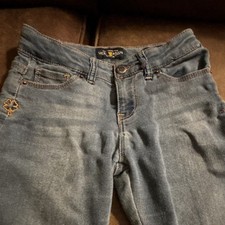 Lucky Brand Zoe Jegging Jeans Girls Size 6 Blue Medium Wash Denim Button