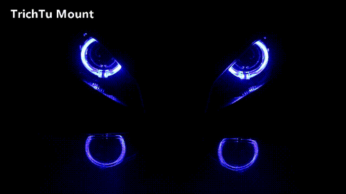 Conjunto de faros delanteros proyector ojo de ángel azul HID para Yamaha YZF R6 2008-15 - Imagen 2 de 24