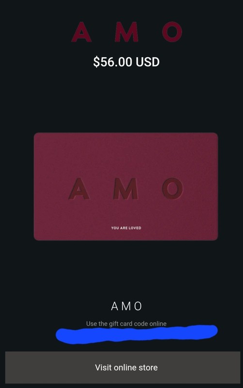 AMO Denim $56 Digital Gift Card Clothing Womens Mens