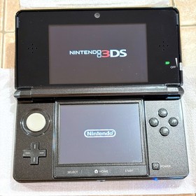 Nintendo 3DS Cosmo Black Launch Edition Console CIB Clean System Complete MINTY