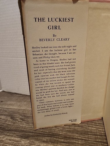 Beverly Cleary THE LUCKIEST GIRL 1958 William Morrow Book Club Edition DJ - Picture 6 of 10