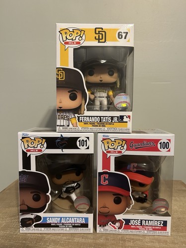 Funko Pop MLB Baseball Lot - Tatis 67, Alcantara 101, Ramirez 100