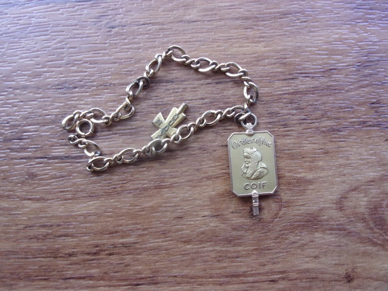 1961 Gold Order of the Coif Key Fob Pittsburgh with Cum Laude award bracelet