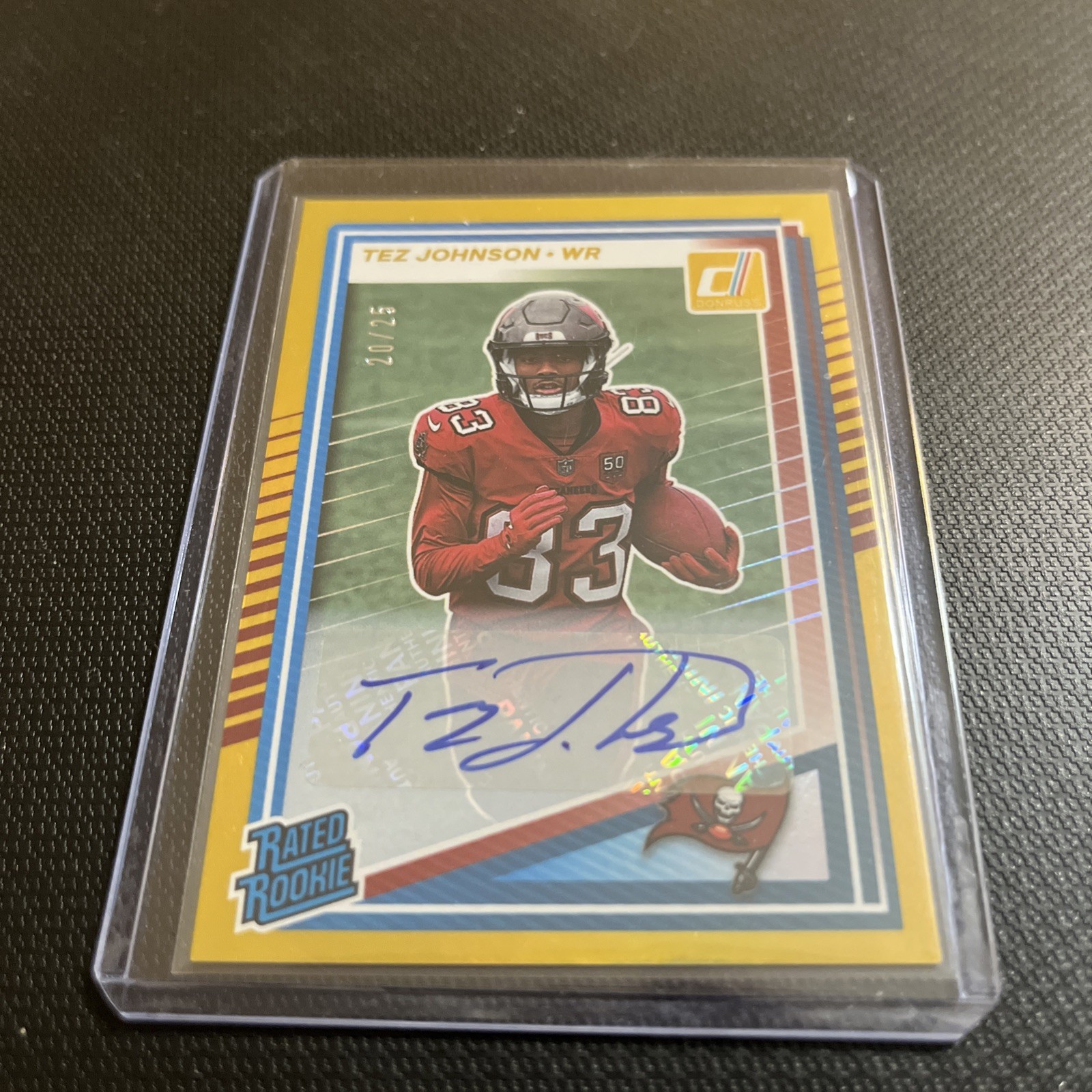 2025 Donruss  Gold Auto Tez Johnson Rated Rookie RC 20/25