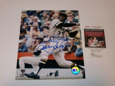 Manny Sanguillen Pittsburgh Pirates Signed 8x10 Photo with God Bless