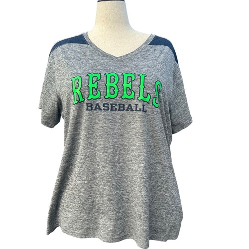 Holloway Rebels Baseball Dry Excel Moisture Wicking Tee Ladies 2XL - Picture 2 of 5