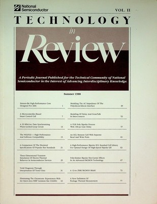 Technology in Review Vol II 1988 National Semiconductor Journal BiCMOS SRAM