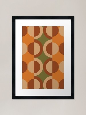 Retro Kreise Gerahmter Kunstdruck Gerahmtes Wandbild Poster Leinwanddruck Bild