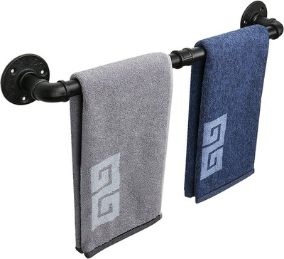 Industrial Pipe Towel Bar, Heavy Duty Bathroom Hardware Towel Holder Accessory,