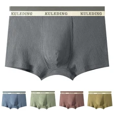 Cotton Underwear Mid-Waist Underpants Applicable For Male Comfortable Fit