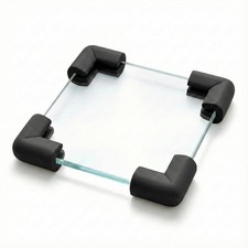 4 pcs Baby Furniture Corner Safety Bumper Security 4 Count Pack of 1 , Black