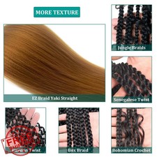 UPruyo 3pk Color 27 Pre Stretched Braiding Hair 52" Synthetic