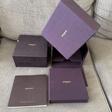 Boucheron Purple Suede Outer and Inner Watch Box and Cushion with Booklet Holder