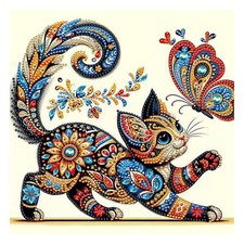 SJUTOUCI Cat Diamond Painting Kits for Adults, 5D 12x12 inches, Multicolored