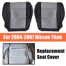 For 2006 Nissan Titan Le Crew Cab 2x Front Bottom Cloth Seat Cover Black Gray For 2006 Nissan Titan Le Crew Cab 2x Front Bottom Cloth Seat Cover Black Gray